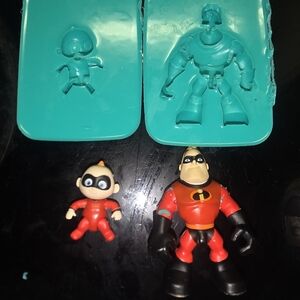 The INCREDIBLES Jack & Mr. Baking Mold Candy, Cake, Chocolate, Fondant FOOD SAFE